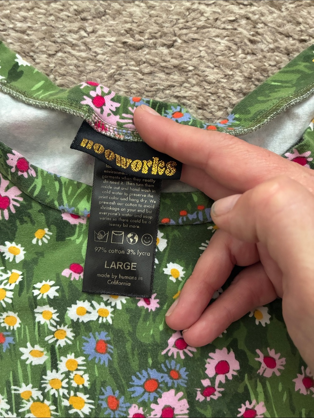 Nooworks muscle tank in meadow - Picture 2 of 4